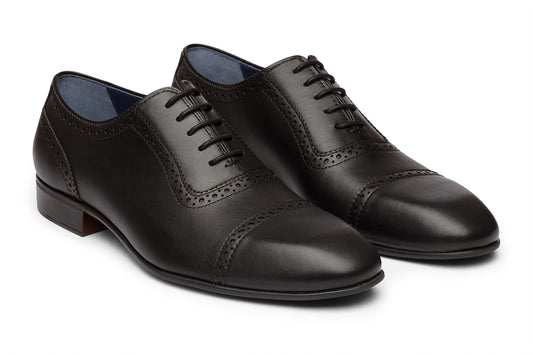 ATHENS - BLACK LEATHER SHOES