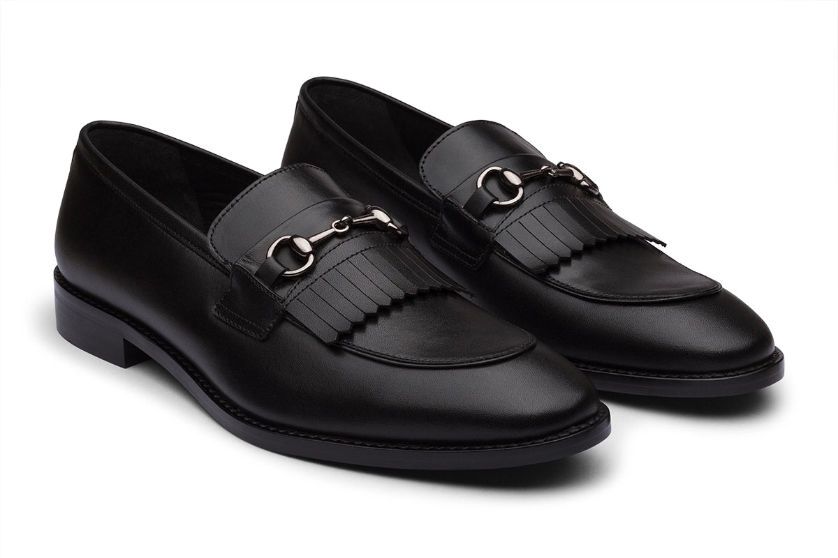 BARCELONA - BLACK LEATHER SHOES