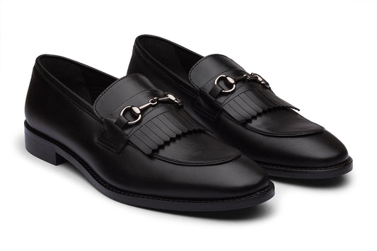 BARCELONA - BLACK LEATHER SHOES