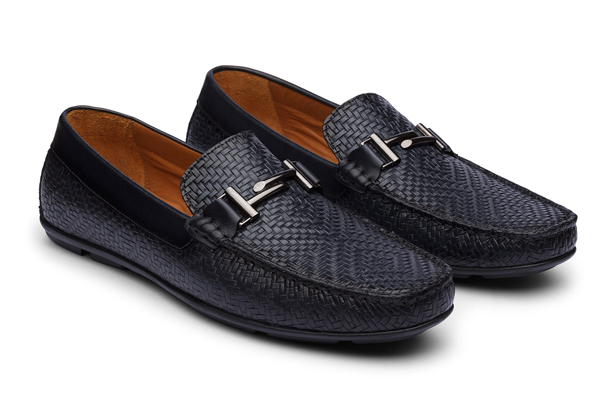 SOFIA - NAVY BLUE LEATHER SHOES â DABLR. Shoes