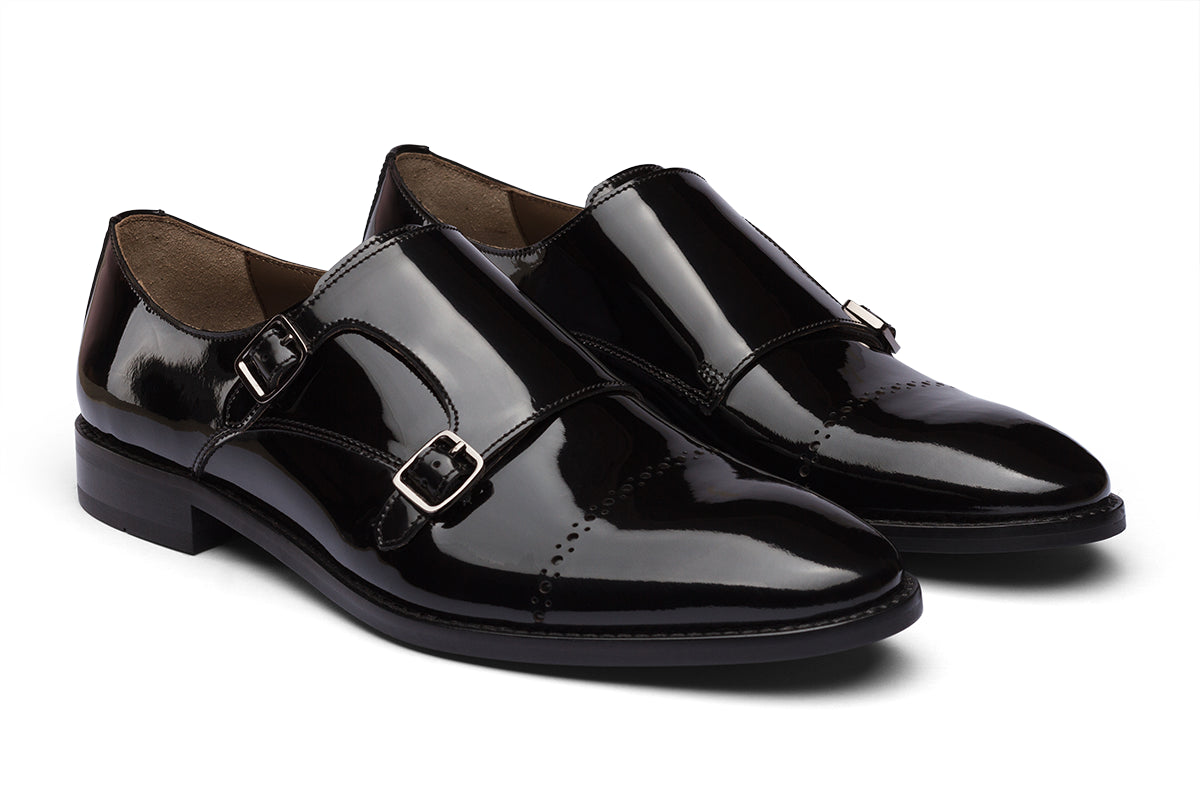 SAMARA - GLOSSY PATENT BLACK LEATHER SHOES