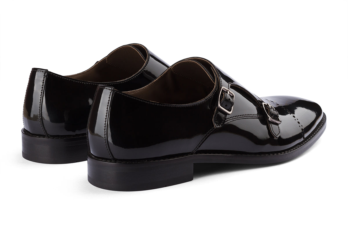 SAMARA - GLOSSY PATENT BLACK LEATHER SHOES