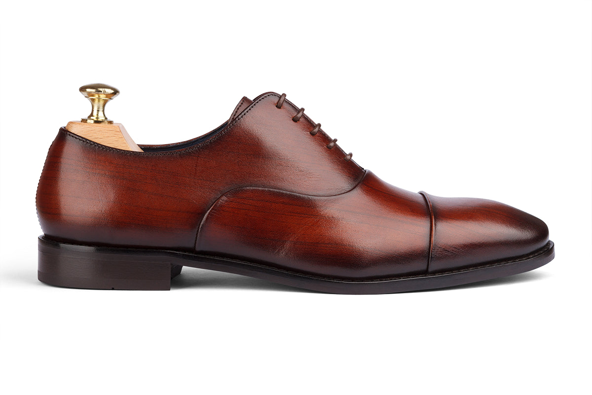 HAMBURG - SEQUOIA TAN HAND PATINA LEATHER SHOES