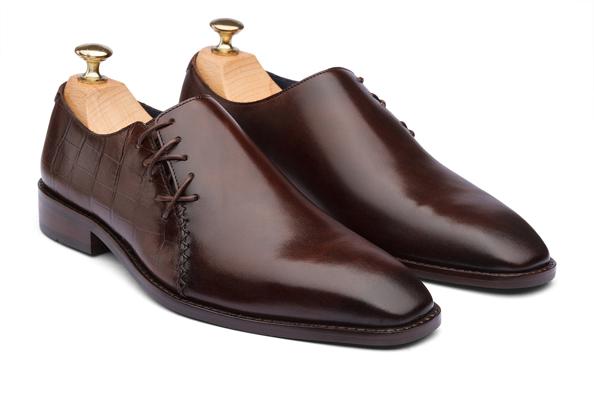 BOGOTA - BROWN HAND PATINA LEATHER SHOES