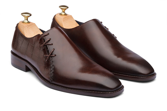 BOGOTA - BROWN HAND PATINA LEATHER SHOES