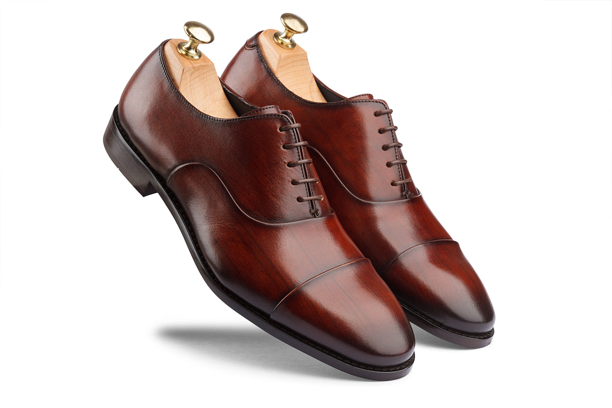 HAMBURG - SEQUOIA TAN HAND PATINA LEATHER SHOES