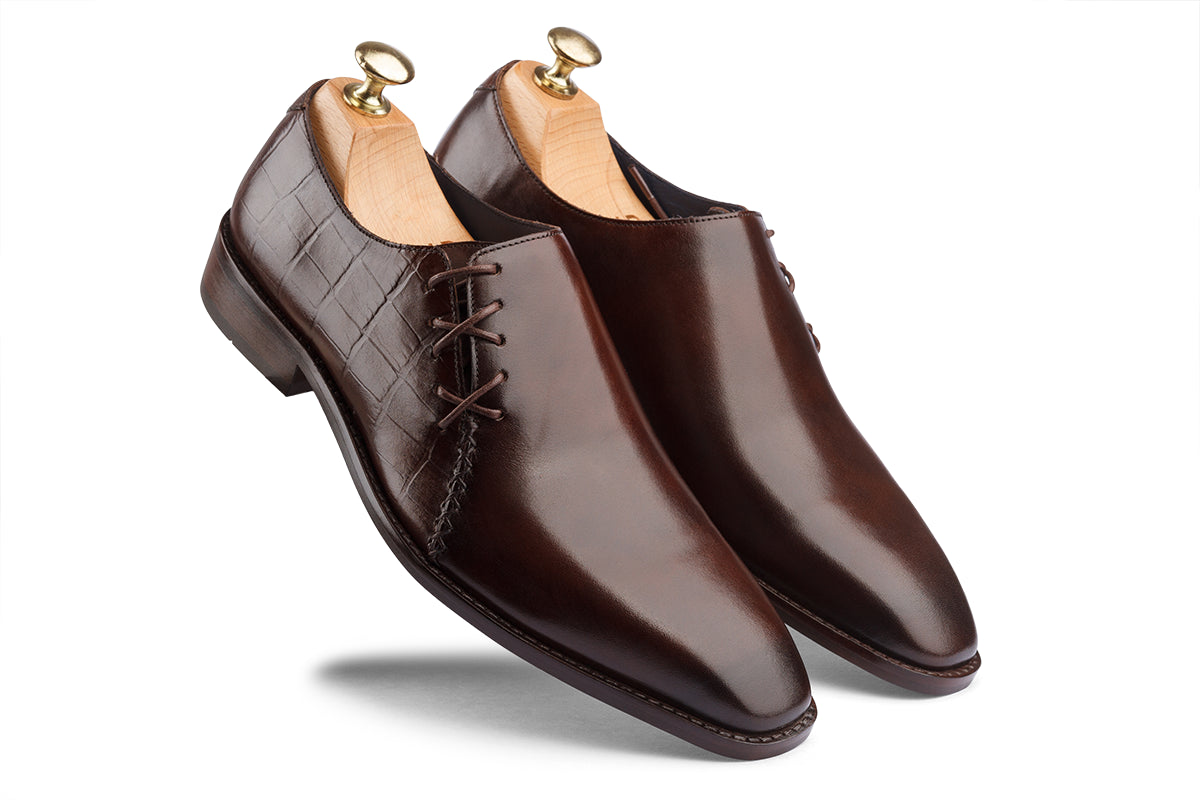 BOGOTA - BROWN HAND PATINA LEATHER SHOES