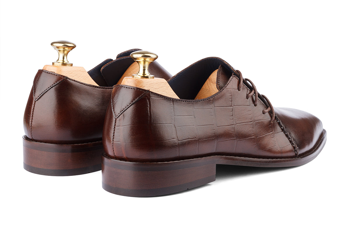 BOGOTA - BROWN HAND PATINA LEATHER SHOES