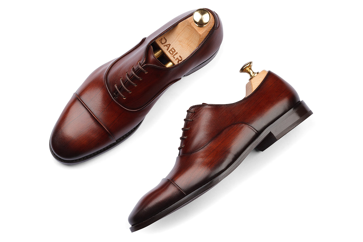 HAMBURG - SEQUOIA TAN HAND PATINA LEATHER SHOES