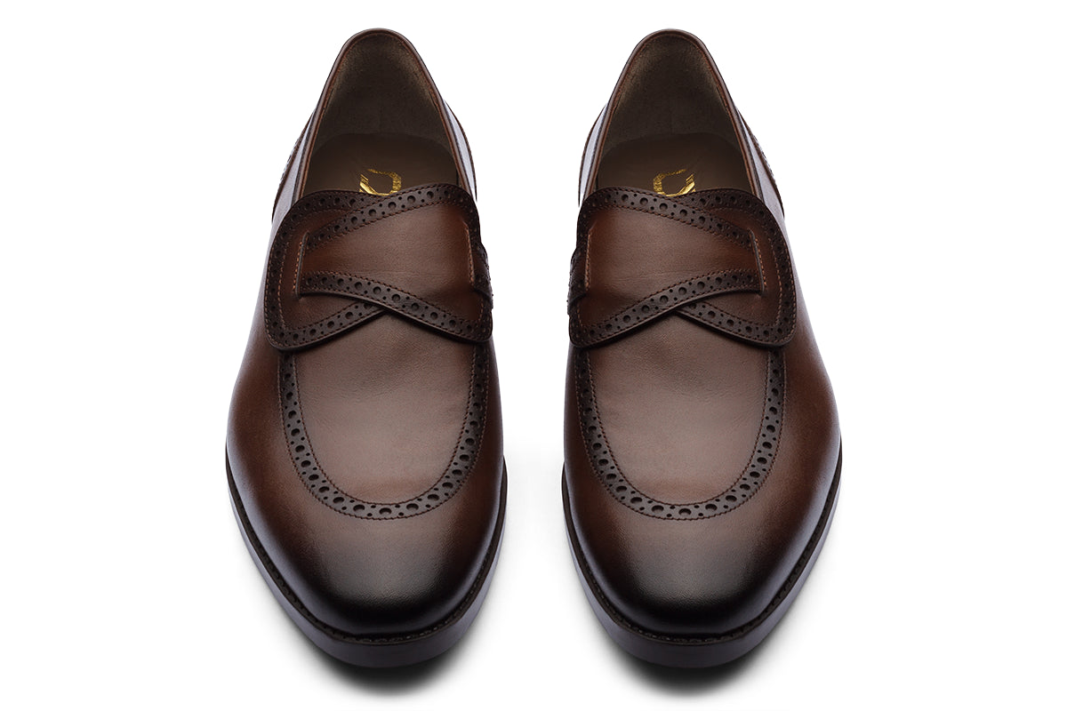 ROMA - CHESTNUT BROWN LEATHER SHOES