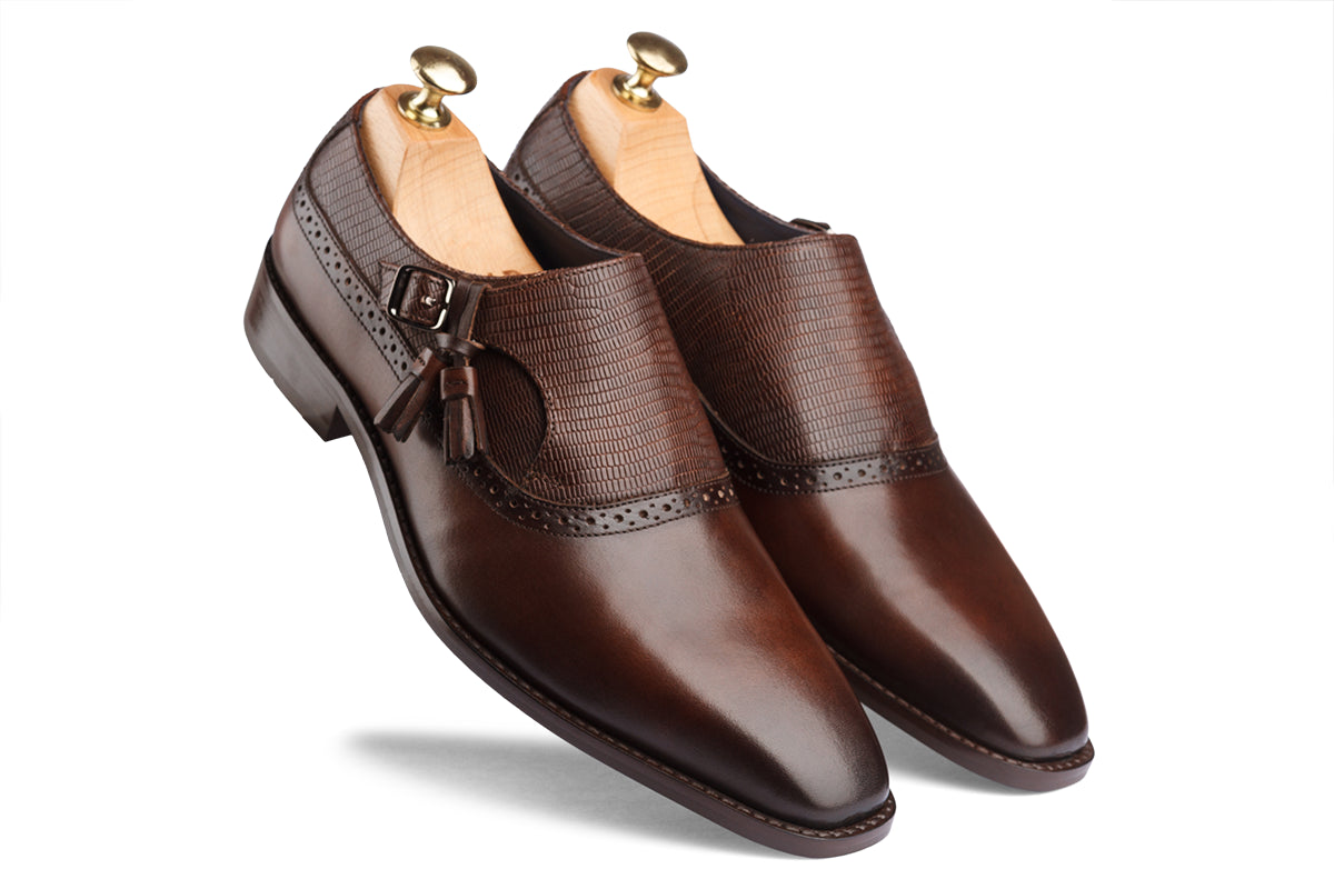 ARTURO - BROWN HAND PATINA LEATHER SHOES