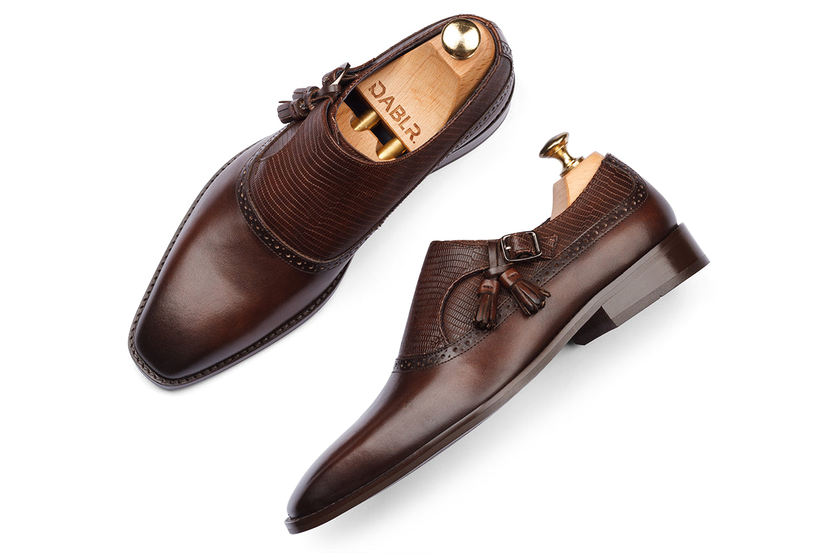 ARTURO - BROWN HAND PATINA LEATHER SHOES