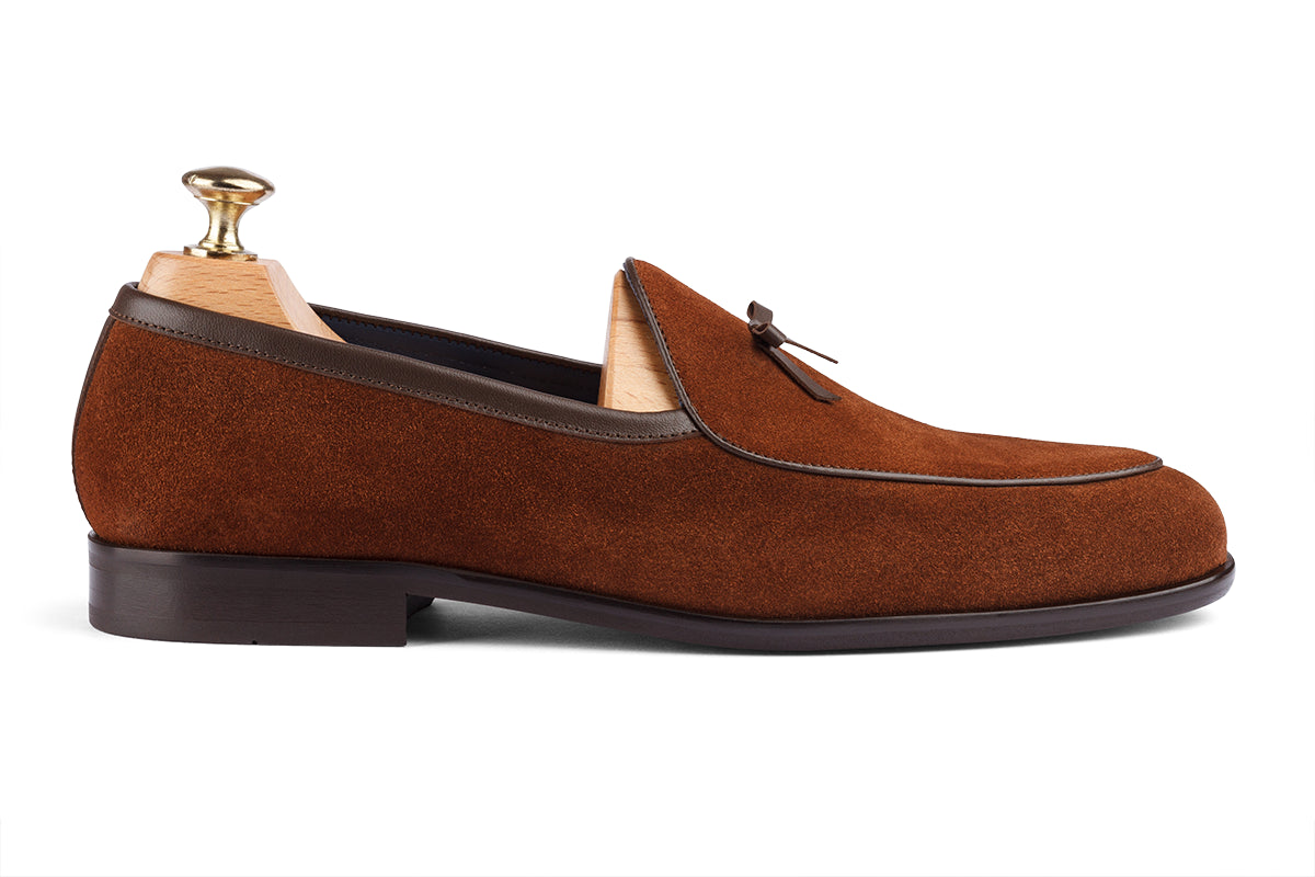ROLLO - WALNUT BROWN SUEDE LEATHER SHOES