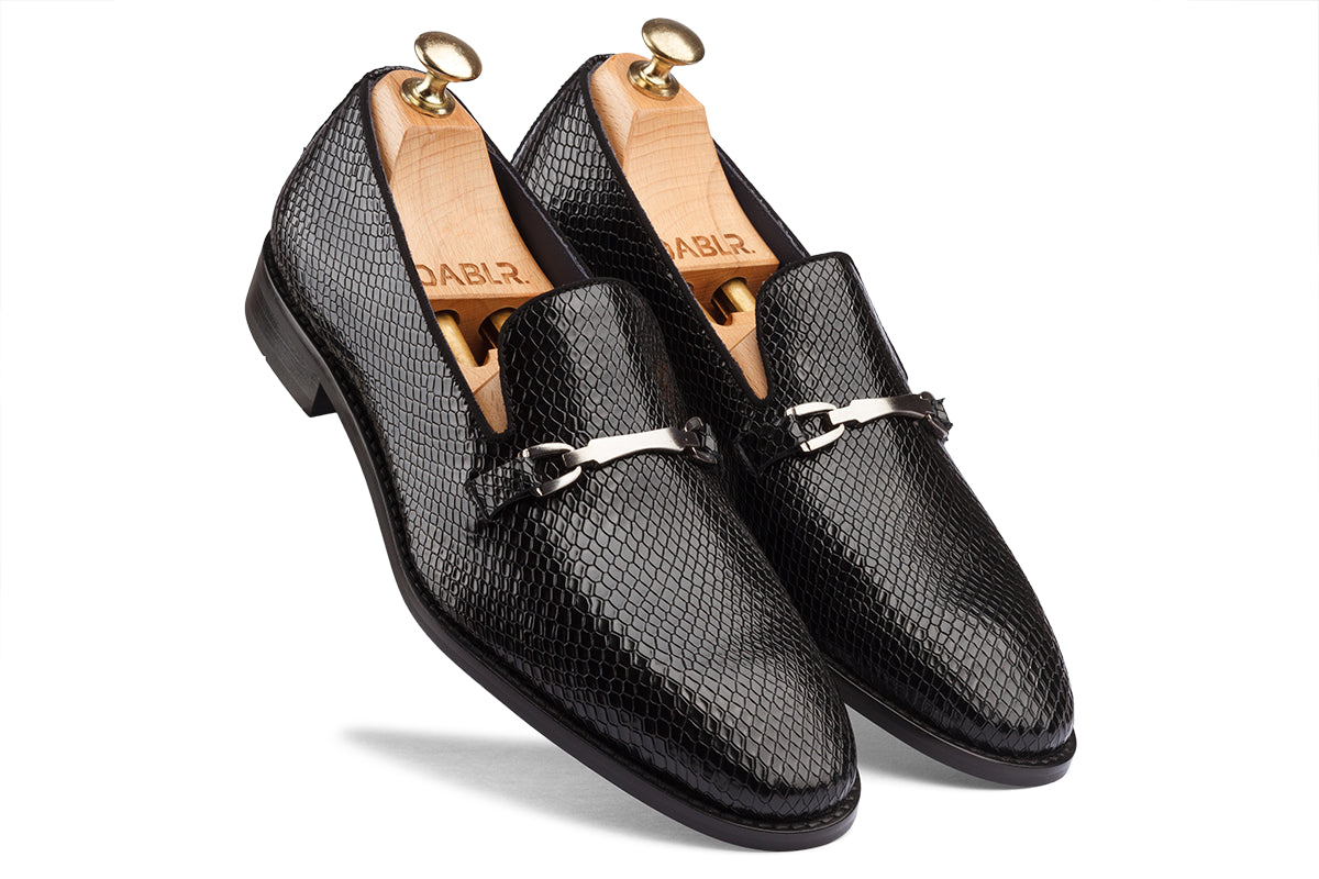 IVAR - SNAKE BLACK PATENT LEATHER SHOES