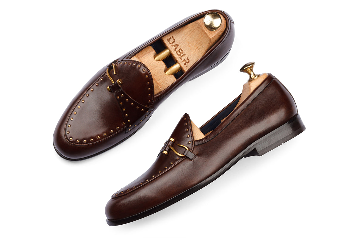 RAGNAR - BROWN HAND PATINA LEATHER SHOES