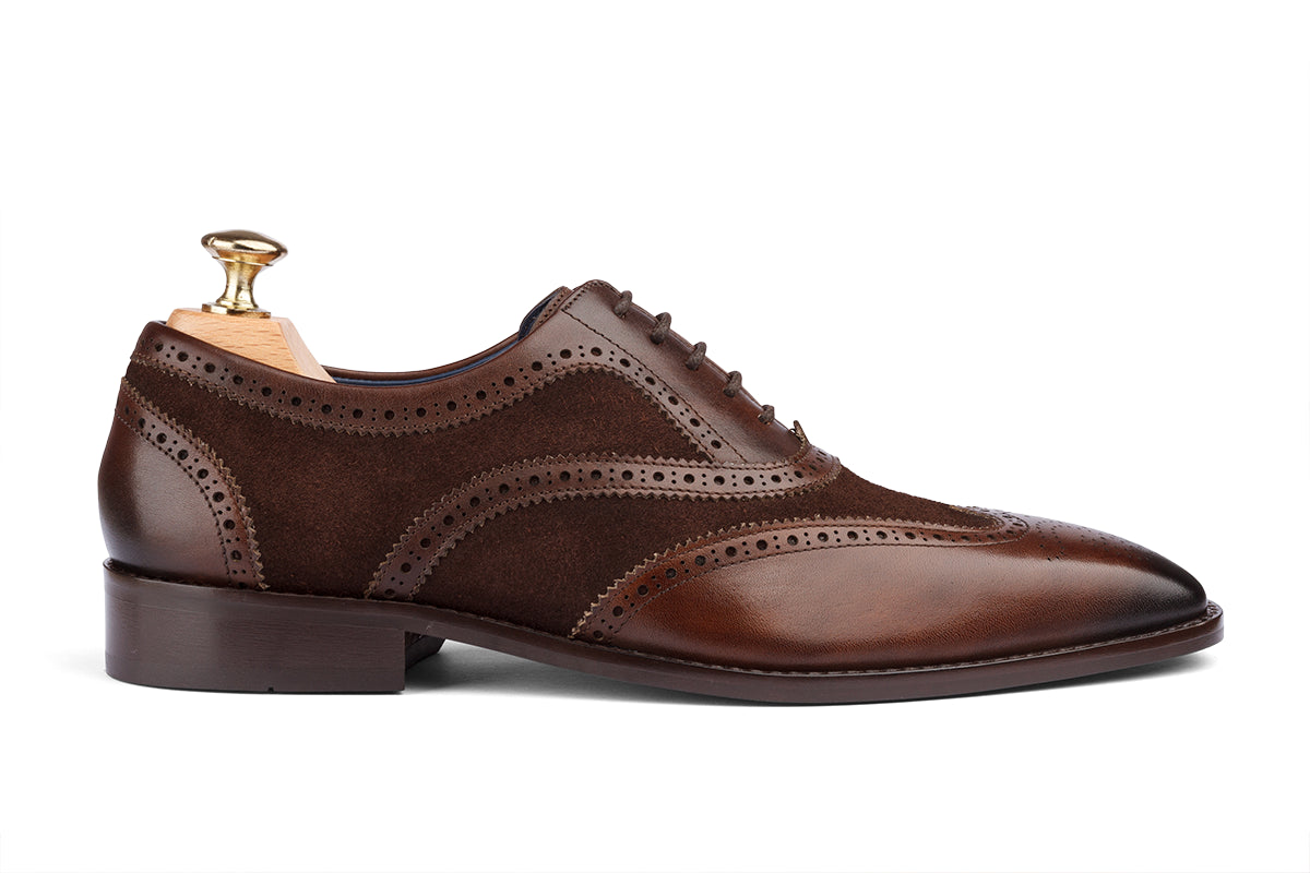 KRAKOW - BROWN HAND PATINA LEATHER SHOES
