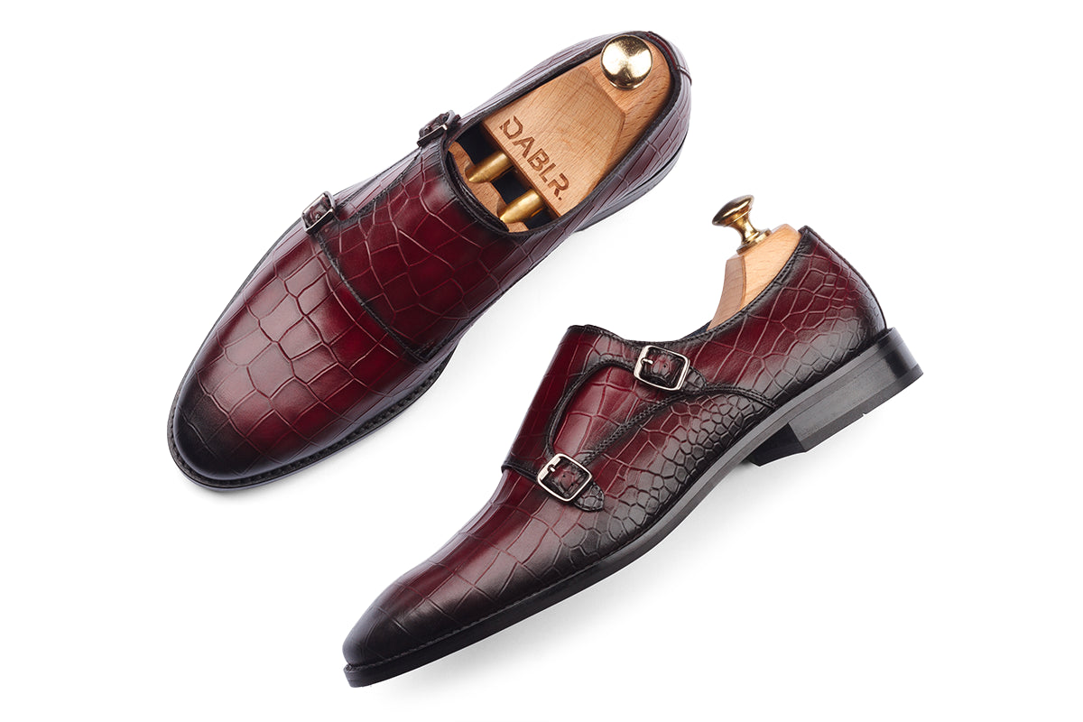 CASABLANCA - BORDO HAND PATINA LEATHER SHOES