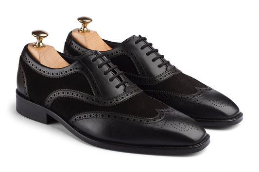 KRAKOW - BLACK PATINA LEATHER SHOES