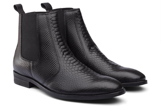 BURSA - BLACK SNAKE LEATHER BOOTS