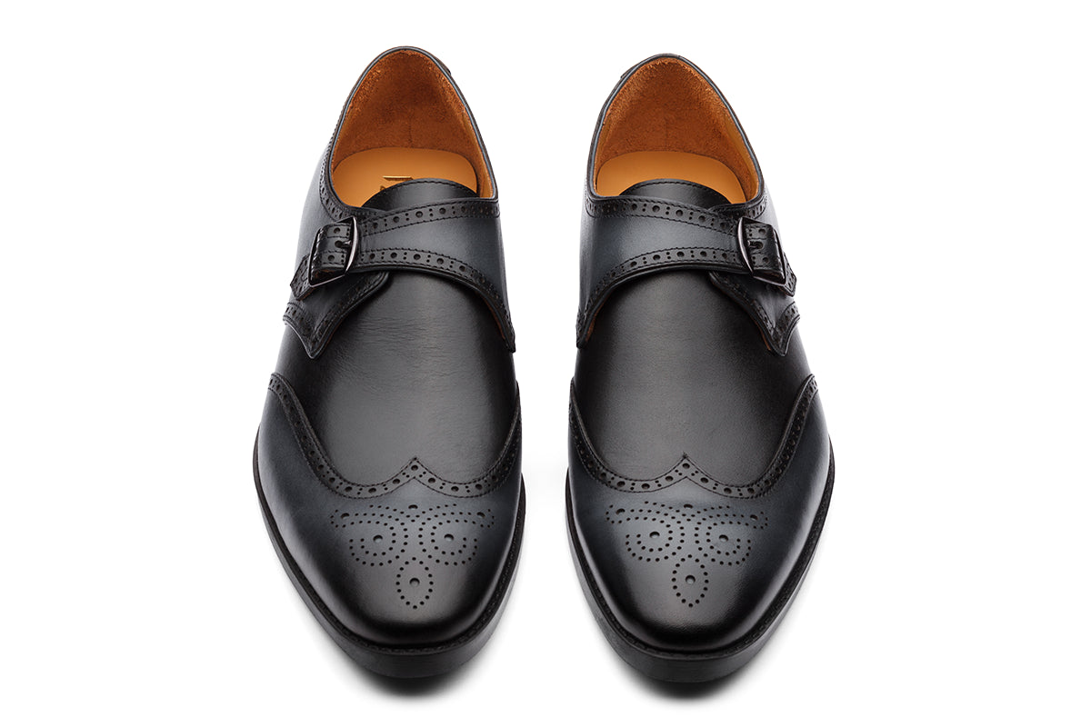 NAIROBI - BLACK GREY LEATHER SHOES