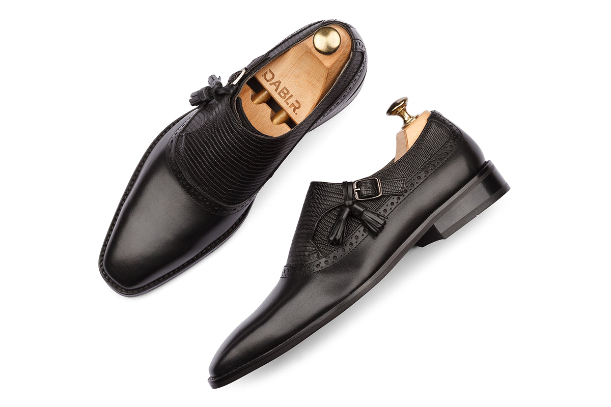 ARTURO - BLACK PATINA LEATHER SHOES