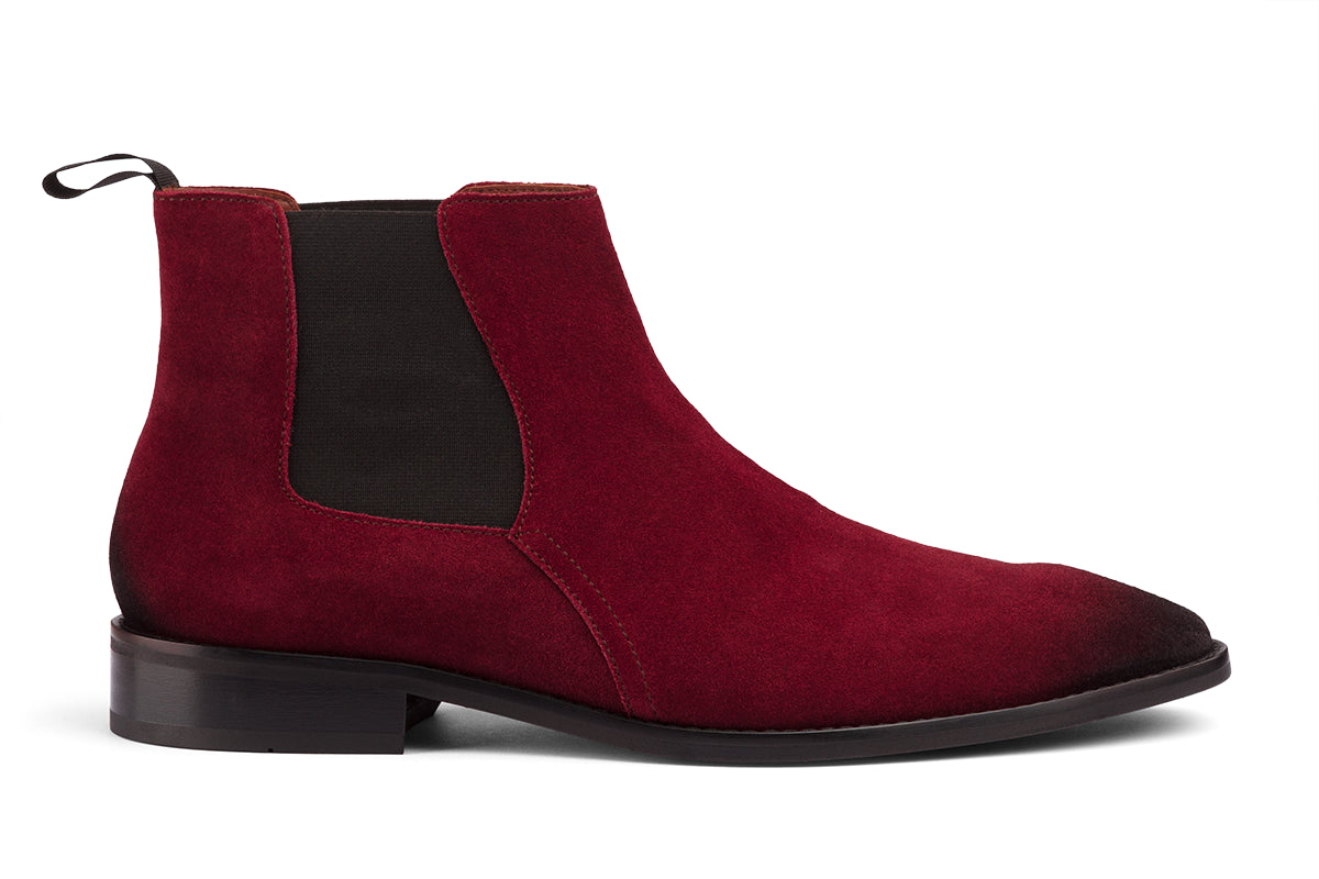 BUSAN - MAROON SUEDE LEATHER CHELSEA BOOT