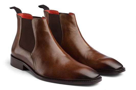 BUSAN - OLIVIA PATINA LEATHER CHELSEA BOOT