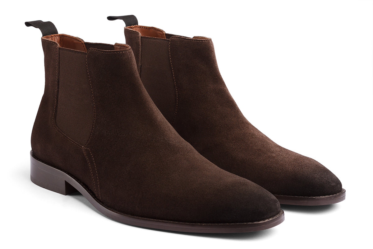 BUSAN - CHOCOLATE BROWN SUEDE LEATHER CHELSEA BOOT