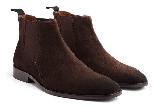 BUSAN - CHOCOLATE BROWN SUEDE LEATHER CHELSEA BOOT