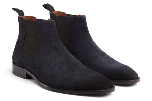 BUSAN - NAVY BLUE SUEDE LEATHER CHELSEA BOOT