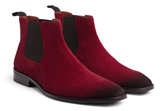BUSAN - MAROON SUEDE LEATHER CHELSEA BOOT