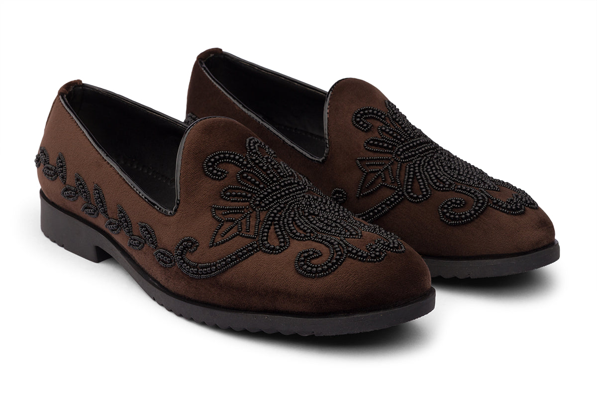 OG CROWN - BROWN VELVET SHOE