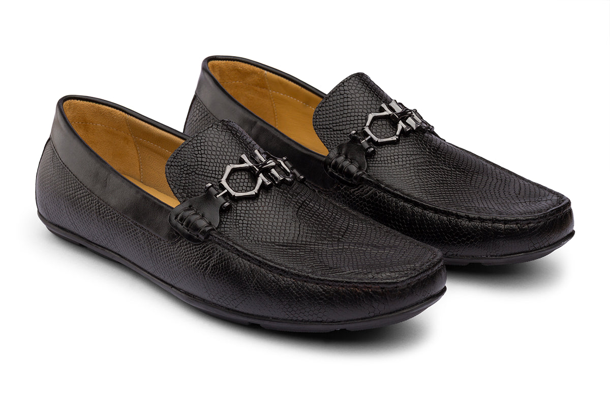 MANCHESTER - BLACK LEATHER SHOES