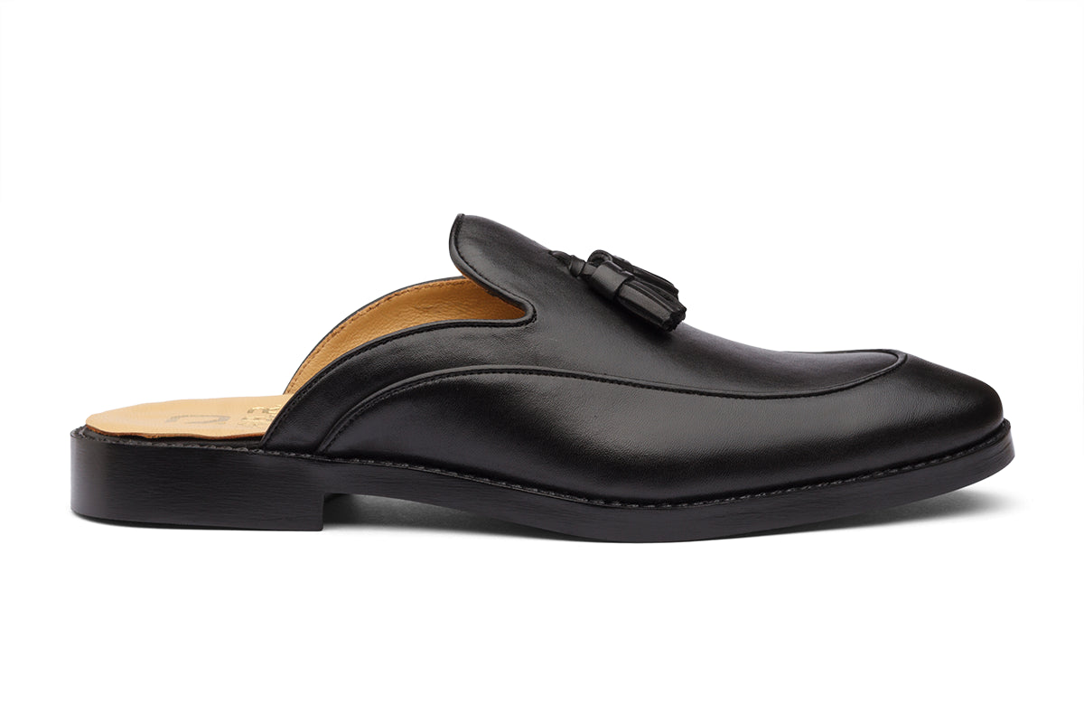 BROCODE - BLACK LEATHER MULES