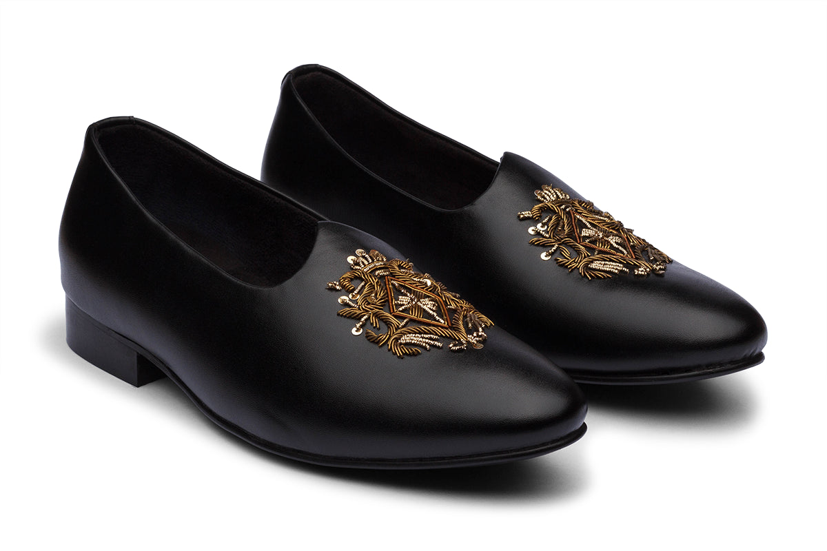 CLASSIC EMBROIDERY MOJRI - BLACK