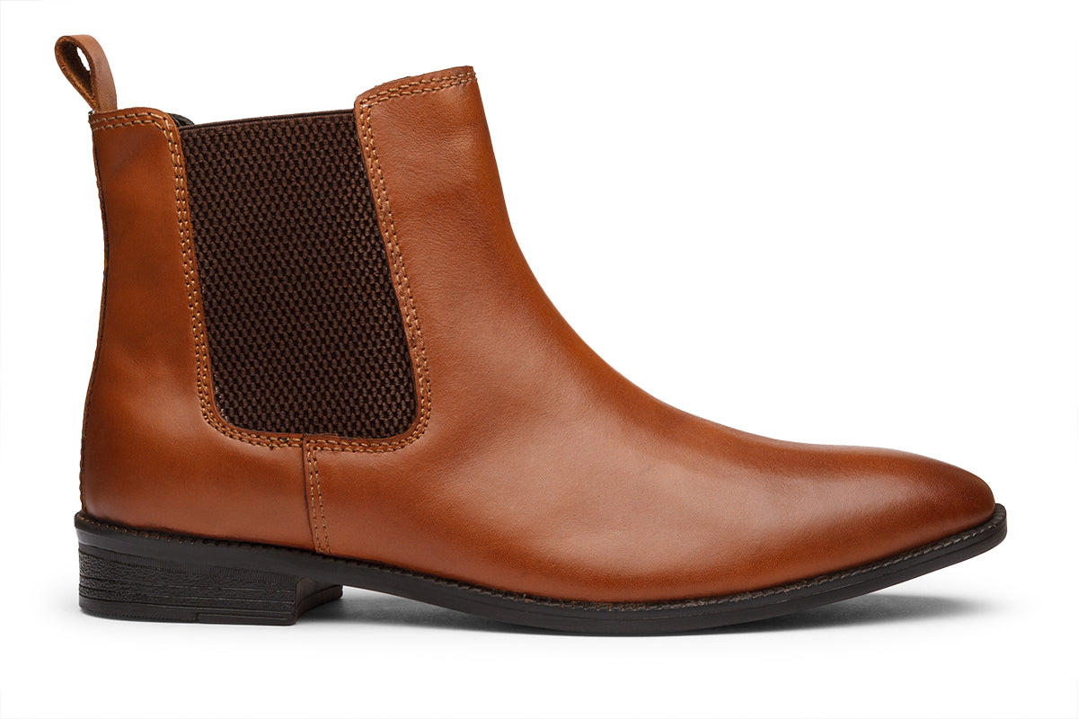 CHELSEA BOOTS - TAN LEATHER SHOES