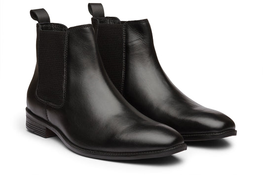 CHELSEA BOOTS - BLACK LEATHER SHOES
