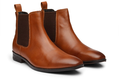 CHELSEA BOOTS - TAN LEATHER SHOES