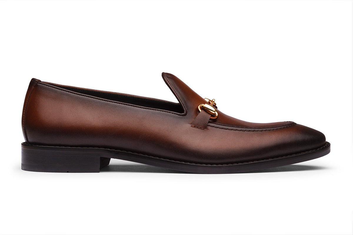 MONACO - CHESTNUT BROWN LEATHER SHOES