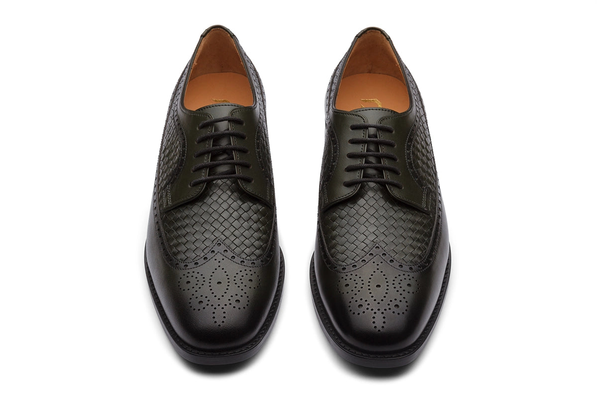 LONDON - DARK GREEN LEATHER SHOES