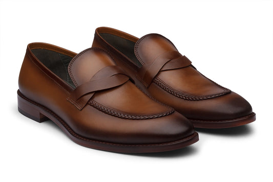 CULLMAN - CHESTNUT BROWN LEATHER SHOES