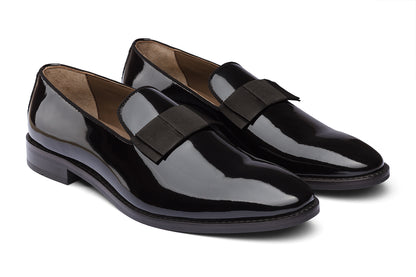 NAPLES - GLOSSY PATENT BLACK LEATHER SHOES