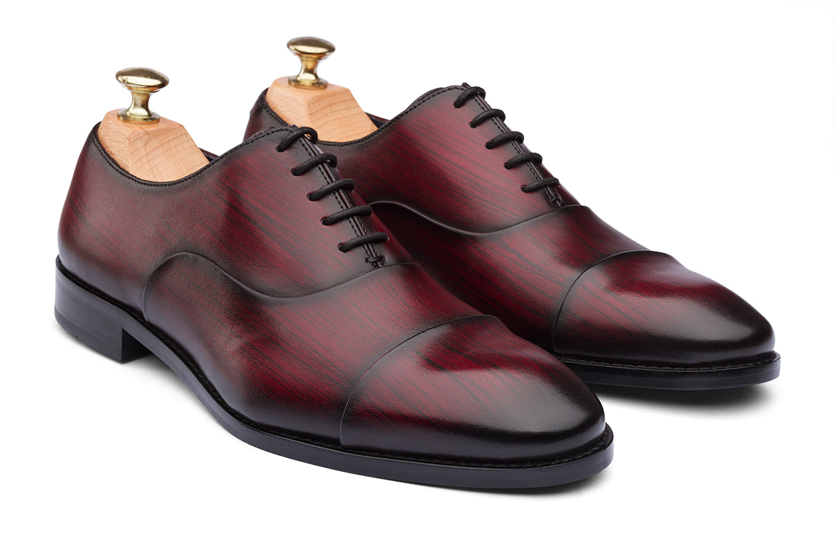 HAMBURG - BORDO HAND PATINA LEATHER SHOES