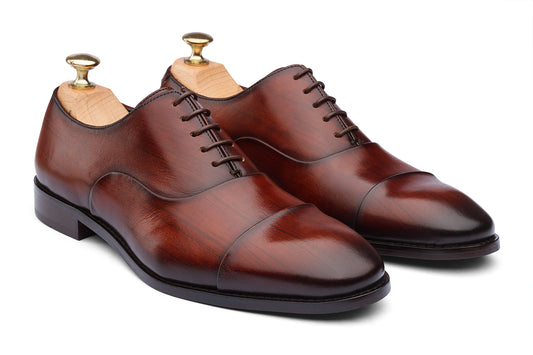 HAMBURG - SEQUOIA TAN HAND PATINA LEATHER SHOES