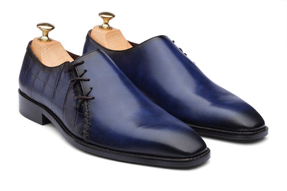 BOGOTA - BLUE HAND PATINA LEATHER SHOES