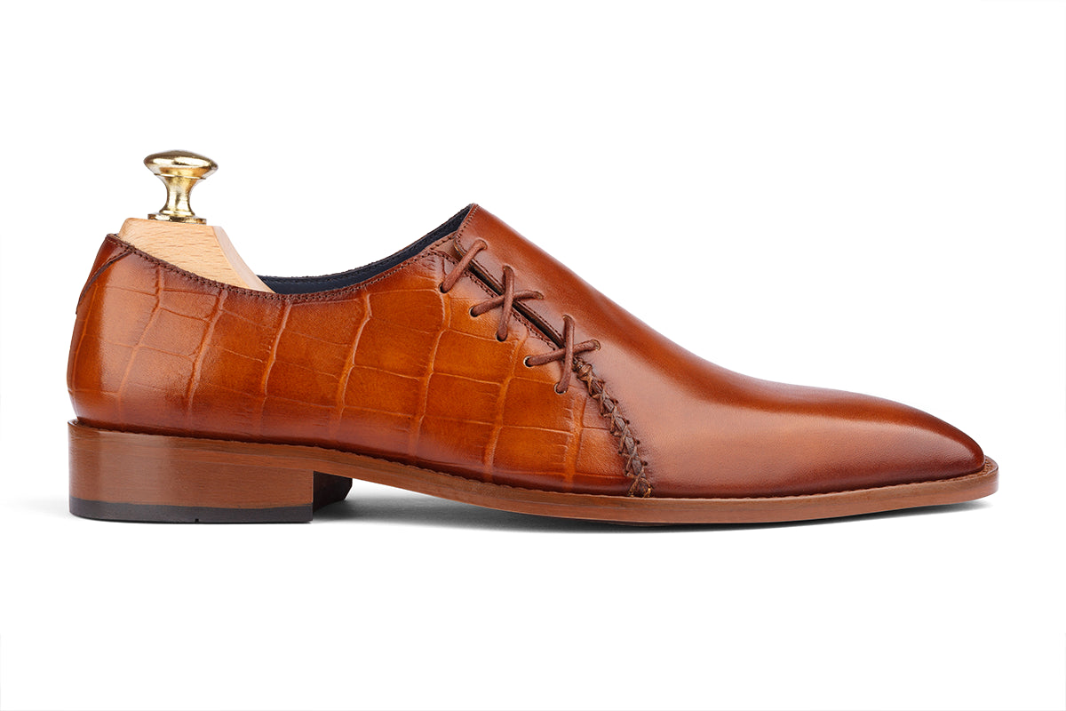 BOGOTA - WOODBERRY TAN HAND PATINA LEATHER SHOES