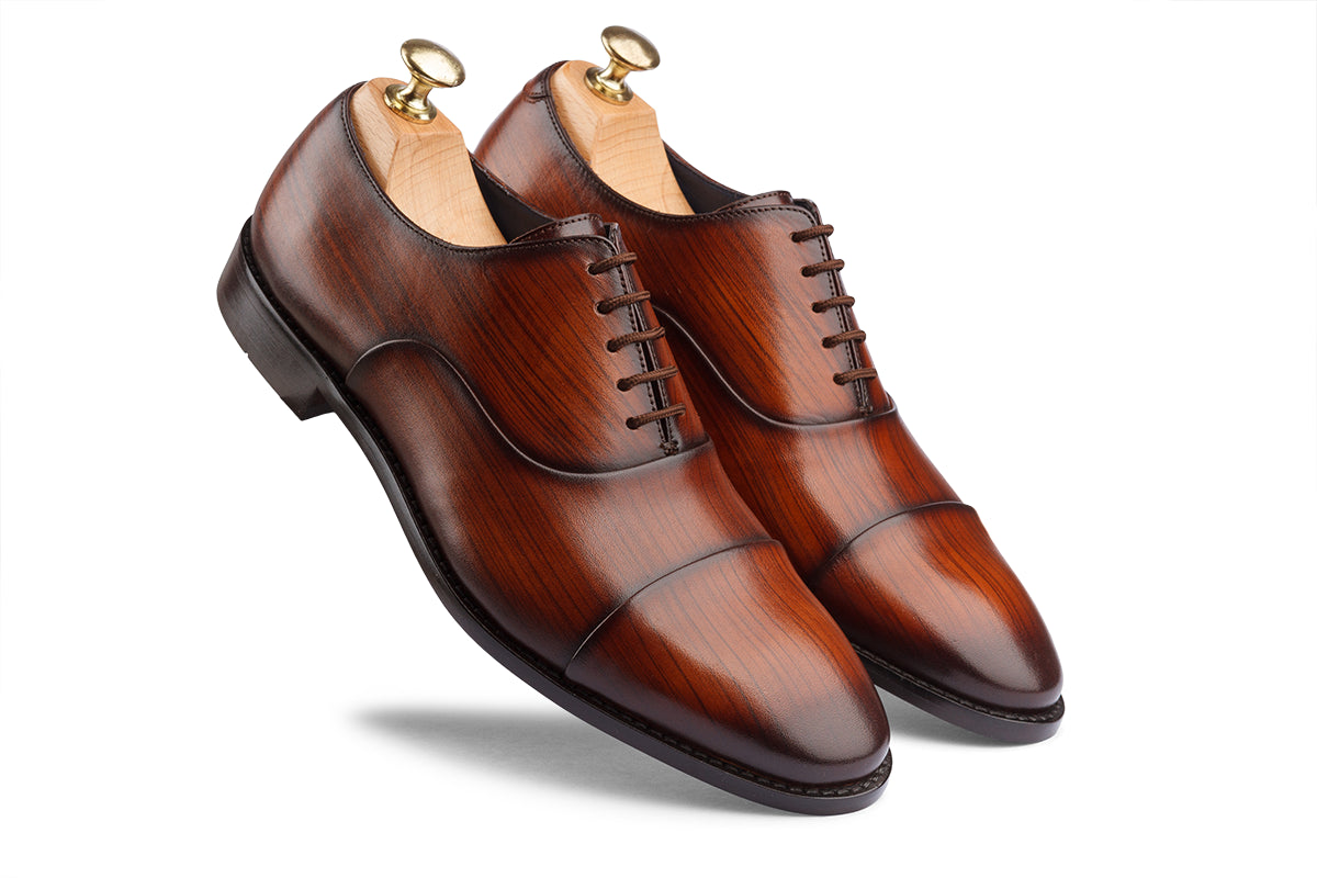 HAMBURG - WOODBERRY TAN HAND PATINA LEATHER SHOES