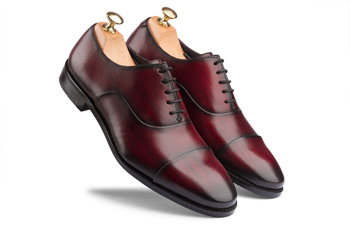 HAMBURG - BORDO HAND PATINA LEATHER SHOES