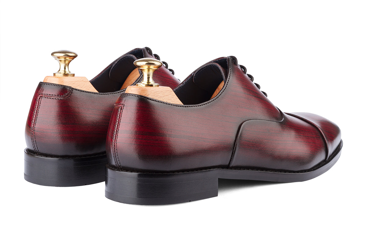 HAMBURG - BORDO HAND PATINA LEATHER SHOES