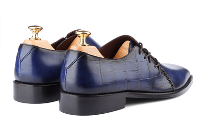 BOGOTA - BLUE HAND PATINA LEATHER SHOES